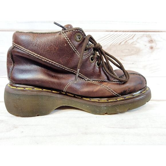 Vintage Dr. Martens 12281 Women's sz. 6 Chunky Daisy Flower Leather Boots Y2K - Picture 8 of 16